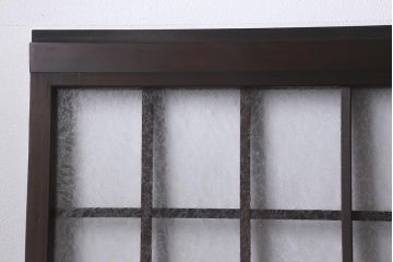 アンティーク建具　和製アンティーク　昭和初期　結霜ガラス　上手物!　凛とした佇まいが魅力的なガラス戸4枚セット(引き戸、建具)(R-041454)