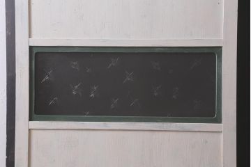 和製アンティーク建具　昭和中期　ペイント　やさしい色合いの木製ドア(扉、開き戸、建具)(R-041455)