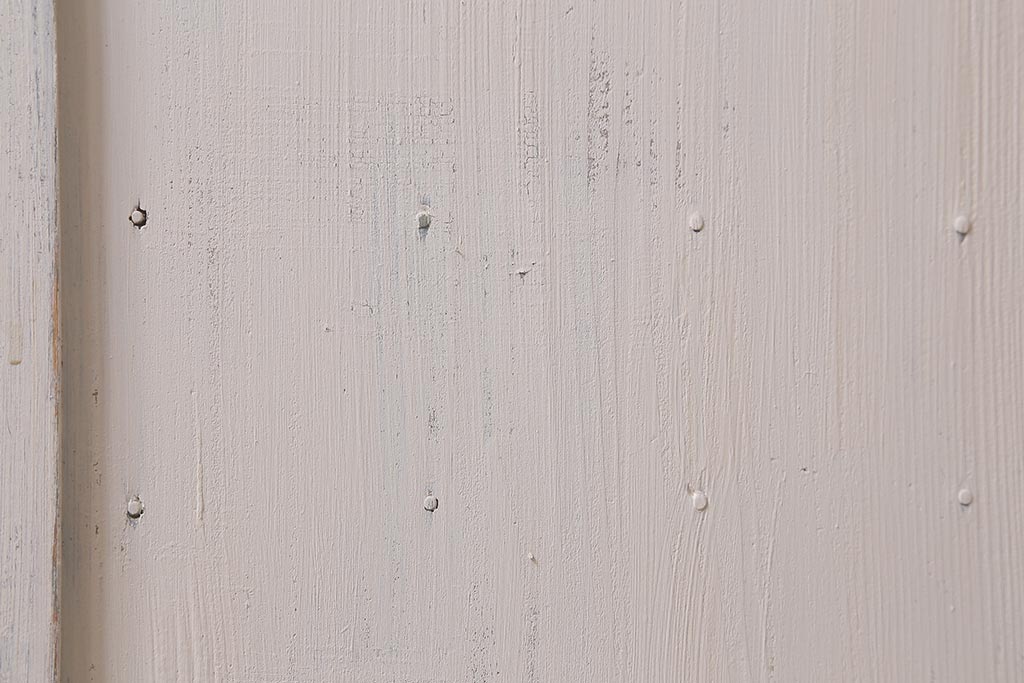 和製アンティーク建具　昭和中期　ペイント　やさしい色合いの木製ドア(扉、開き戸、建具)(R-041455)