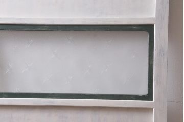 和製アンティーク建具　昭和中期　ペイント　やさしい色合いの木製ドア(扉、開き戸、建具)(R-041455)