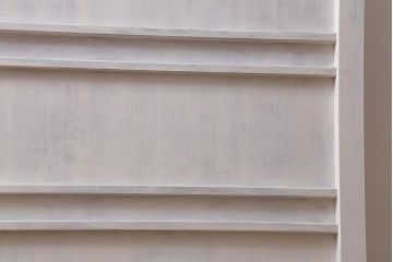 和製アンティーク建具　昭和中期　ペイント　やさしい色合いの木製ドア(扉、開き戸、建具)(R-041455)