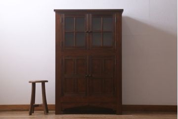 中古　松本民芸家具　お洒落な空間づくりに活躍するクラシックなワインボード(ワインラック、キャビネット)(定価約55万円)(R-041460)