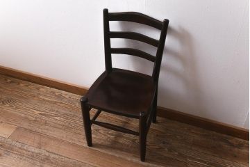 中古　松本民芸家具　品のある佇まいが魅力的なラダーバックチェア(ダイニングチェア、椅子)(R-041462)