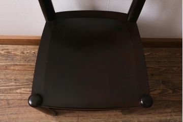中古　松本民芸家具　品のある佇まいが魅力的なラダーバックチェア(ダイニングチェア、椅子)(R-041464)