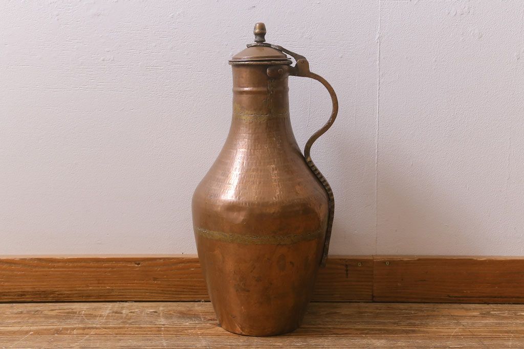 フランス アンティーク　ピッチャー フランス製アンティークピューターピッチャー重厚感あり