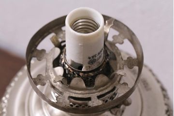 アメリカ製　The New Rochester Jr.　オイルランプをリメイクしたクラシカルなテーブルランプ(スタンドライト、卓上照明)(R-041467)