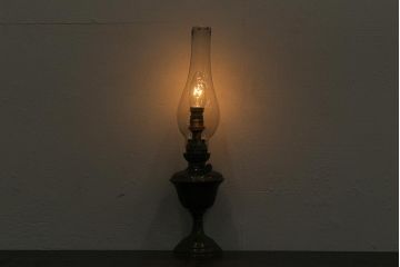 アンティーク照明　フランスアンティーク　オイルランプをリメイクしたテーブルランプ(スタンドライト、卓上照明)(R-041468)