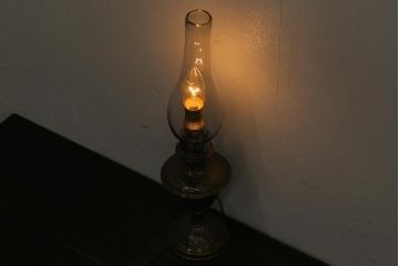 アンティーク照明　フランスアンティーク　オイルランプをリメイクしたテーブルランプ(スタンドライト、卓上照明)(R-041468)