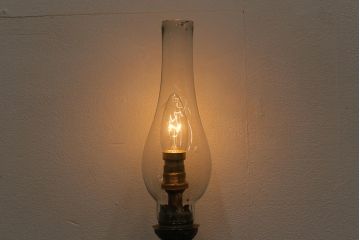 アンティーク照明　フランスアンティーク　オイルランプをリメイクしたテーブルランプ(スタンドライト、卓上照明)(R-041468)