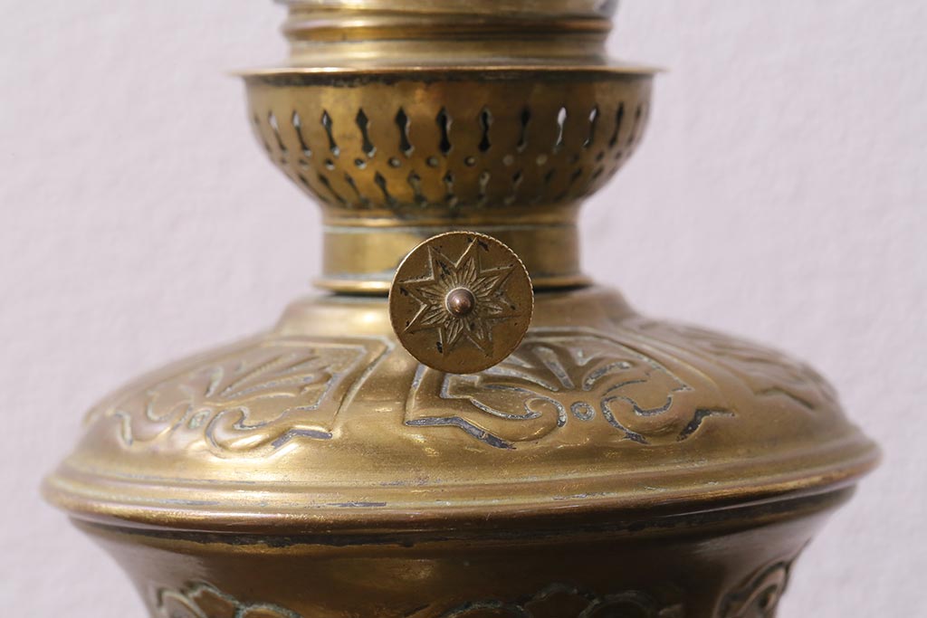 アンティーク照明　フランスアンティーク　オイルランプをリメイクしたテーブルランプ(スタンドライト、卓上照明)(R-041468)