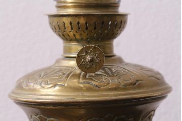 アンティーク照明　フランスアンティーク　オイルランプをリメイクしたテーブルランプ(スタンドライト、卓上照明)(R-041468)