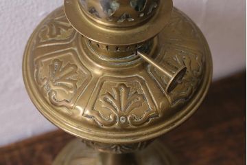 アンティーク照明　フランスアンティーク　オイルランプをリメイクしたテーブルランプ(スタンドライト、卓上照明)(R-041468)