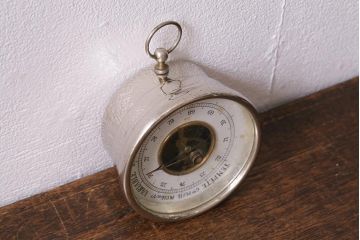 アンティーク雑貨　フランスアンティーク　シンプルさが格好いい気圧計(バロメーター、ディスプレイ雑貨)(R-041472)