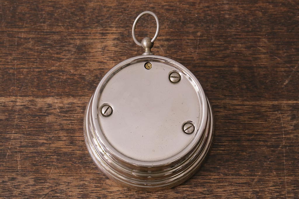 アンティーク雑貨　フランスアンティーク　シンプルさが格好いい気圧計(バロメーター、ディスプレイ雑貨)(R-041472)