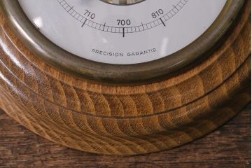 ヴィンテージ雑貨　木製　ビンテージスタイルにぴったりなフランス製の気圧計(バロメーター、ディスプレイ雑貨)(R-041473)