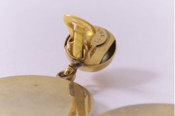 ヴィンテージ雑貨　ジャンフランコ・フィレ(Gianfranco Ferre)　モダンなビンテージイヤリング(アクセサリー)(R-041541)