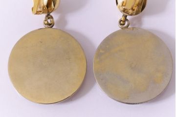 ヴィンテージ雑貨　ジャンフランコ・フィレ(Gianfranco Ferre)　モダンなビンテージイヤリング(アクセサリー)(R-041541)