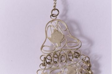 ビンテージ雑貨　和製ヴィンテージ　個性的なデザインのネックレス(チョーカー、アクセサリー)(R-041546)