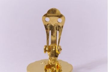 中古　フランス　LIMOGES CASTEL(リモージュキャッスル)　磁器製のアクセサリー3点(ネックレス、ブレスレット、イヤリング)(R-041547)