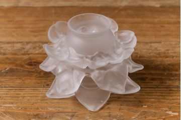 ヴィンテージ照明　フランスビンテージ　青銅　花型シェードのウォールランプ(壁付け照明、壁掛け照明)(R-041551)