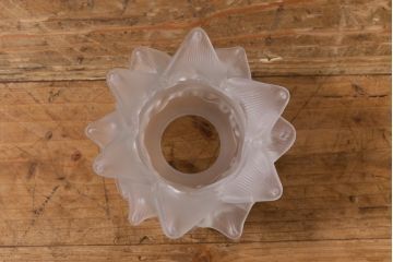 ヴィンテージ照明　フランスビンテージ　青銅　花型シェードのウォールランプ(壁付け照明、壁掛け照明)(R-041551)