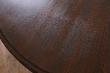 和製アンティーク　昭和初期　ナラ材　大正ロマンの雰囲気漂うコーヒーテーブル(ラウンドテーブル、丸テーブル、カフェテーブル)(R-041555)