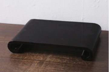 和製アンティーク　唐木　ディスプレイを引き立てる巻花台(飾り台)(R-041557)