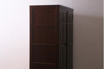 中古　松本民芸家具　シックな佇まいが魅力の引き出し付きワードローブ(洋服タンス、衣装箪笥)(定価約42万円)(R-041560)