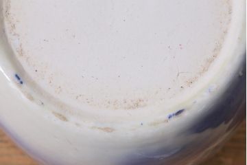 レトロ雑貨　富士山の図　淡い色が優しげな瀬戸火鉢(手あぶり、鉢カバー)(R-041566)
