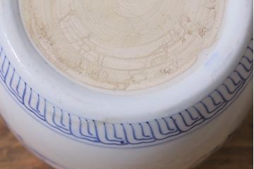 アンティーク雑貨　和製アンティーク　モダンな図柄のおしゃれな瀬戸火鉢(鉢カバー)(R-041567)