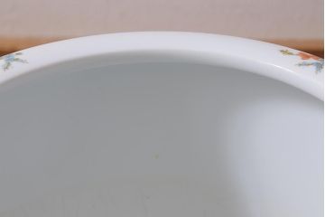 アンティーク雑貨　オールドノリタケ(日陶)　洋家具とも馴染みやすい花柄の火鉢(手あぶり、鉢カバー)(R-041571)