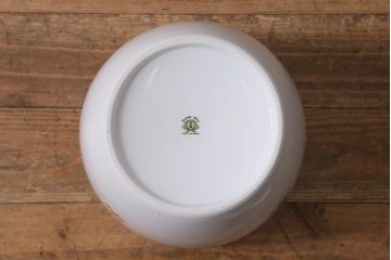 アンティーク雑貨　オールドノリタケ(日陶)　洋家具とも馴染みやすい花柄の火鉢(手あぶり、鉢カバー)(R-041571)