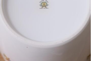 アンティーク雑貨　オールドノリタケ(日陶)　洋家具とも馴染みやすい花柄の火鉢(手あぶり、鉢カバー)(R-041571)