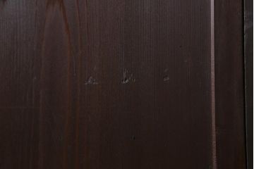 アンティーク建具　和製アンティーク　明治大正期　落ち着いた木色が上品な板戸2枚セット(帯戸、建具)(R-041574)