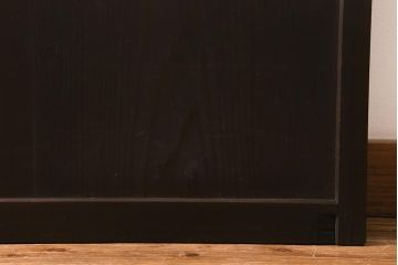 アンティーク建具　和製アンティーク　明治大正期　落ち着いた木色が上品な板戸2枚セット(帯戸、建具)(R-041574)