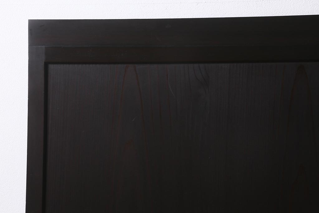 アンティーク建具　和製アンティーク　明治大正期　落ち着いた木色が上品な板戸2枚セット　(R-041575)