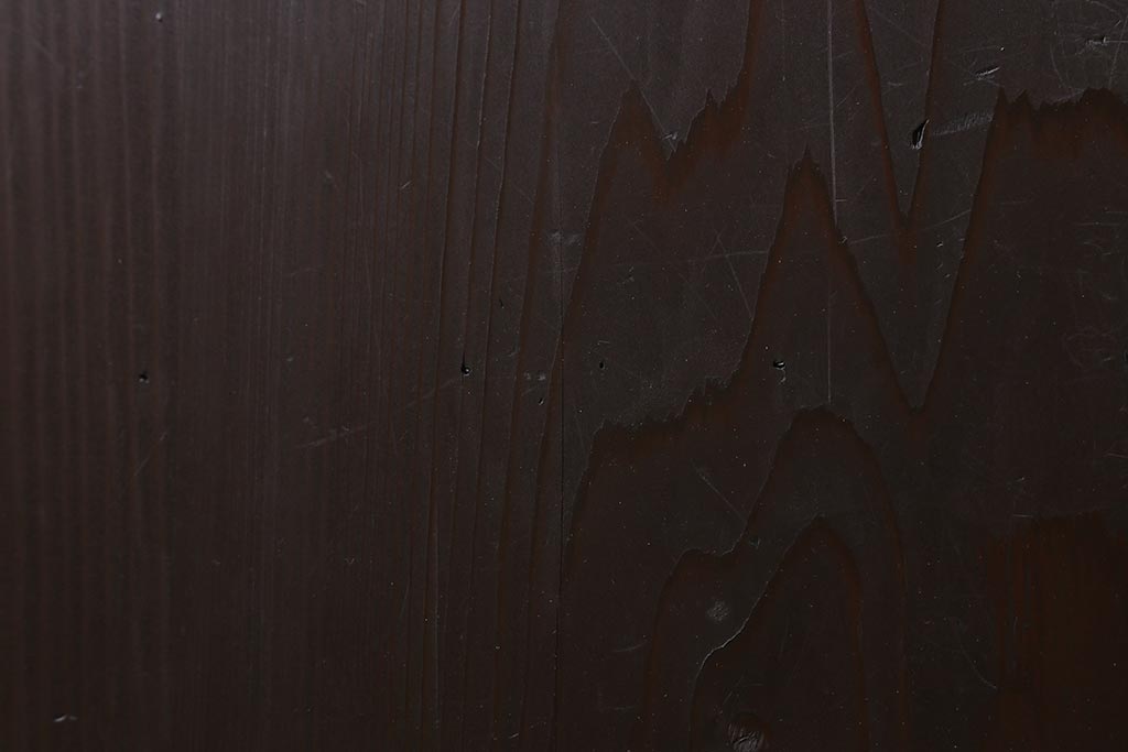 アンティーク建具　和製アンティーク　明治大正期　落ち着いた木色が上品な板戸2枚セット　(R-041575)