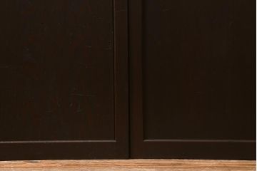 アンティーク建具　和製アンティーク　明治大正期　落ち着いた木色が上品な板戸2枚セット　(R-041575)
