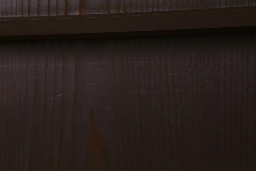 アンティーク建具　和製アンティーク　明治大正期　落ち着いた木色が上品な板戸2枚セット　(R-041575)