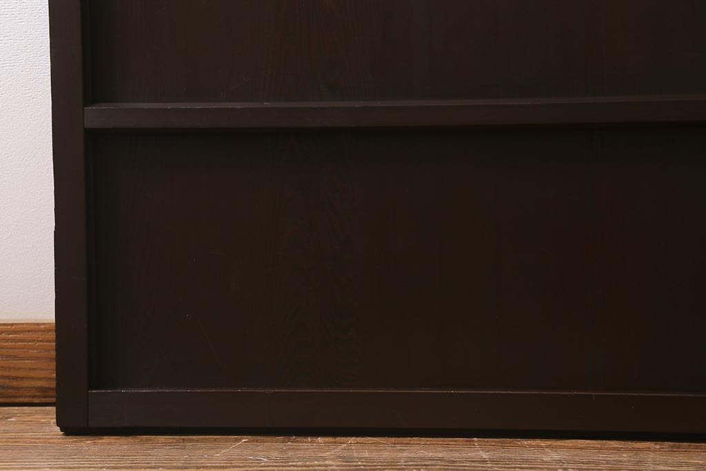 アンティーク建具　和製アンティーク　明治大正期　落ち着いた木色が上品な板戸2枚セット　(R-041575)