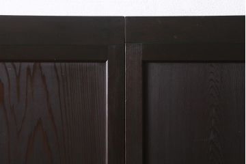 アンティーク建具　和製アンティーク　明治大正期　落ち着いた木色が上品な板戸2枚セット(帯戸、建具)(R-041575)