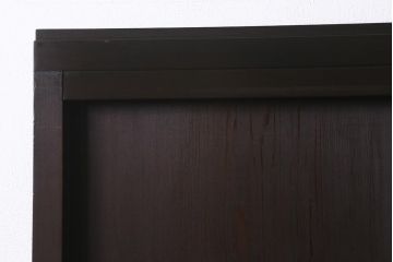 アンティーク建具　和製アンティーク　明治大正期　落ち着いた木色が上品な板戸2枚セット(帯戸、建具)(R-041575)