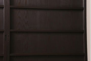 アンティーク建具　和製アンティーク　明治大正期　落ち着いた木色が上品な板戸2枚セット(帯戸、建具)(R-041575)