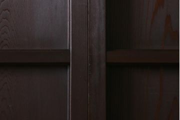 アンティーク建具　和製アンティーク　明治大正期　落ち着いた木色が上品な板戸2枚セット(帯戸、建具)(R-041575)