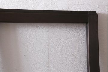 アンティーク建具　モールガラス入り　素朴な雰囲気が魅力のレトロなガラス戸2枚セット(引き戸)(R-041576)