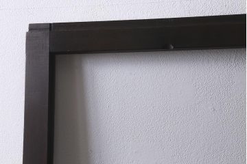 アンティーク建具　モールガラス入り　素朴な雰囲気が魅力のレトロなガラス戸2枚セット(引き戸)(R-041576)