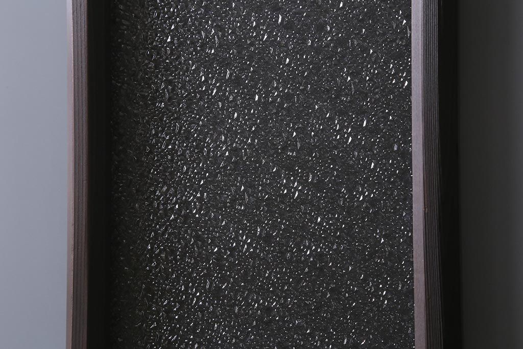 アンティーク建具　ダイヤガラス・すりガラス入り　レトロな空間を彩るガラス戸2枚セット(引き戸)(R-041577)