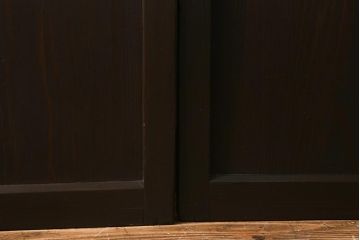 アンティーク建具　ダイヤガラス・すりガラス入り　レトロな空間を彩るガラス戸2枚セット(引き戸)(R-041577)