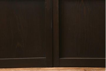 アンティーク建具　ダイヤガラス・すりガラス入り　レトロな空間を彩るガラス戸2枚セット(引き戸)(R-041577)