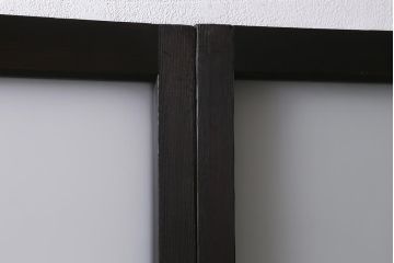 アンティーク建具　ダイヤガラス・すりガラス入り　レトロな空間を彩るガラス戸2枚セット(引き戸)(R-041577)